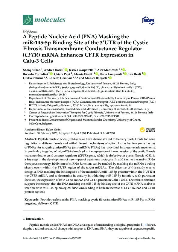 (PDF) A Peptide Nucleic Acid (PNA) Masking the miR-145-5p Binding Site ...