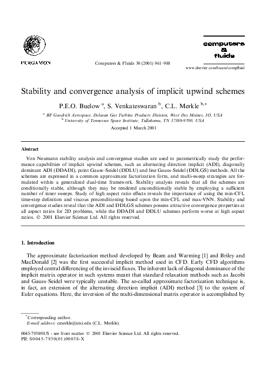 (PDF) Stability and convergence analysis of implicit upwind schemes