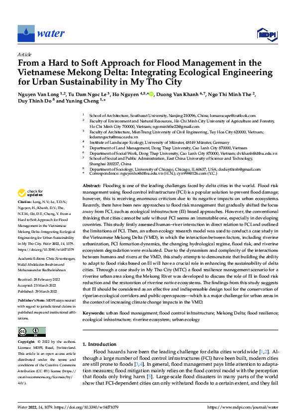 (PDF) From a Hard to Soft Approach for Flood Management in the ...
