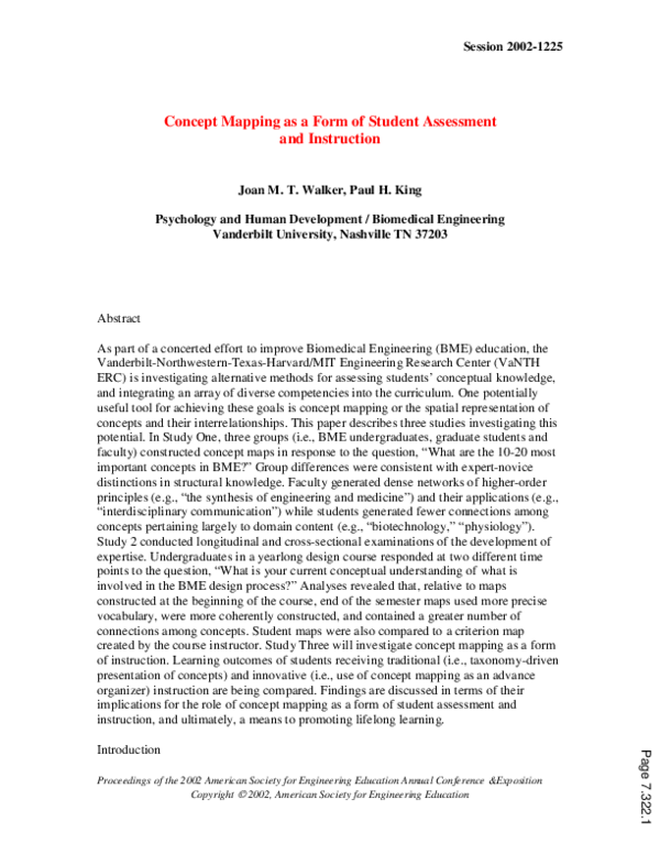 (PDF) Concept Mapping as a Form of Student Assessment and Instruction ...