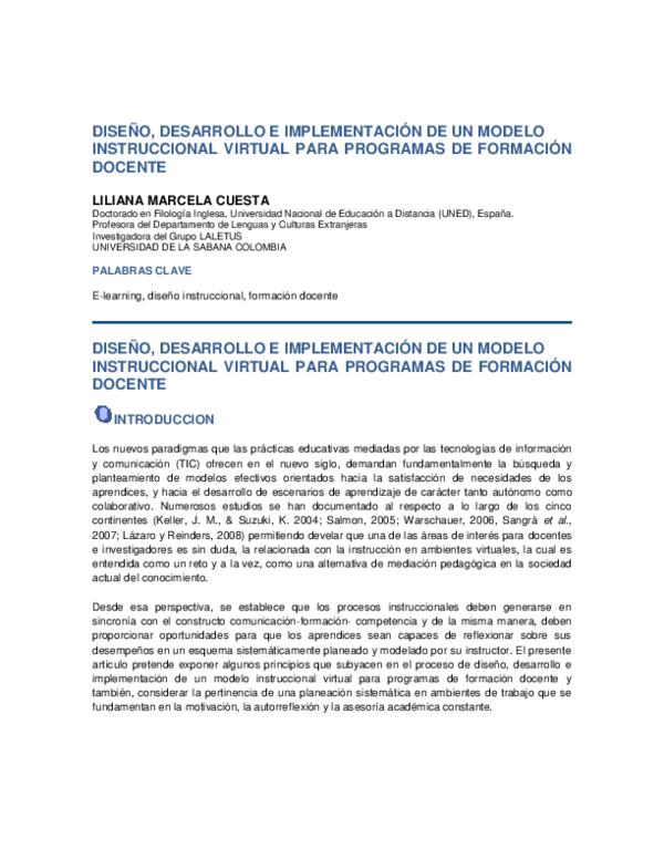 (PDF) Diseño, Desarrollo e Implementación De Un Modelo