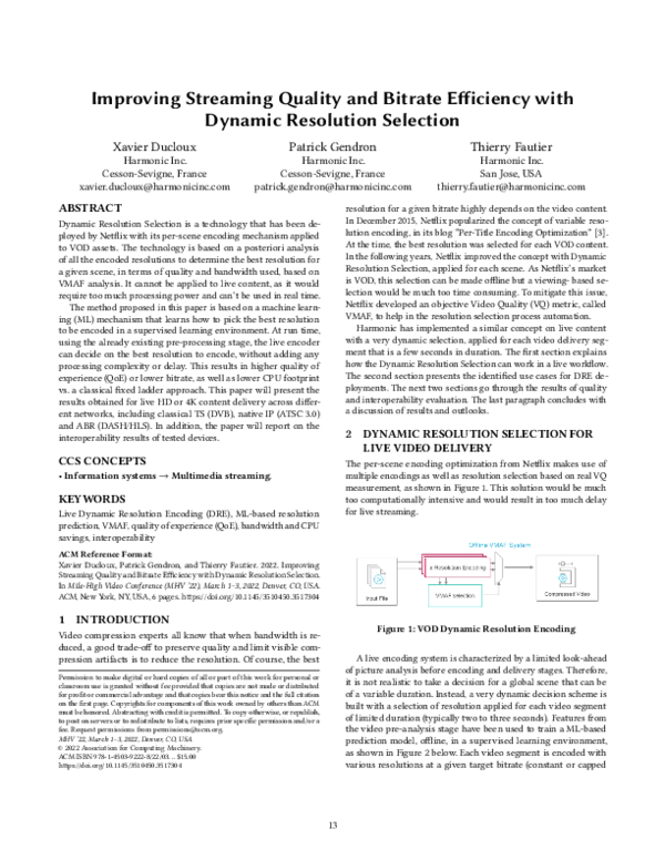 (PDF) Improving streaming quality and bitrate efficiency with dynamic ...