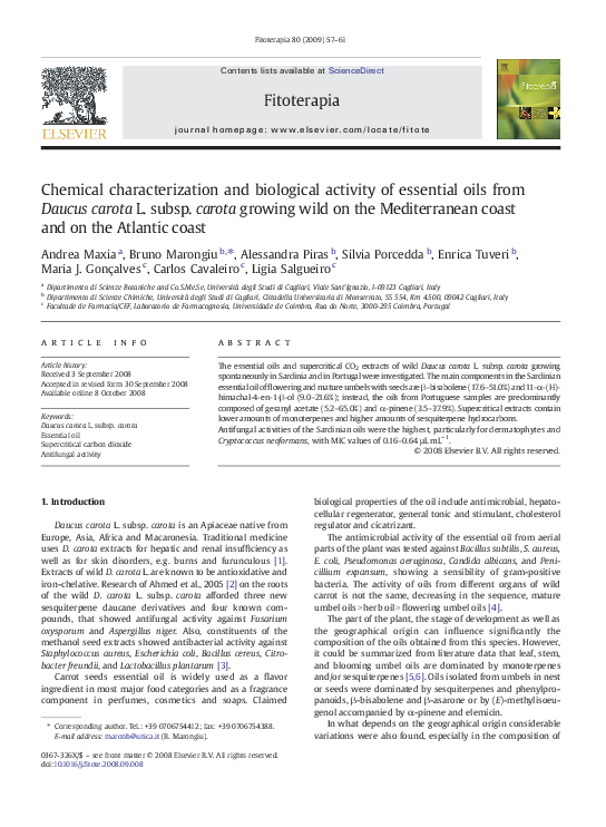 (PDF) Chemical characterization and biological activity of essential ...