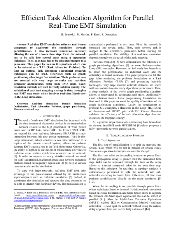 (PDF) Use of efficient task allocation algorithm for parallel real-time ...