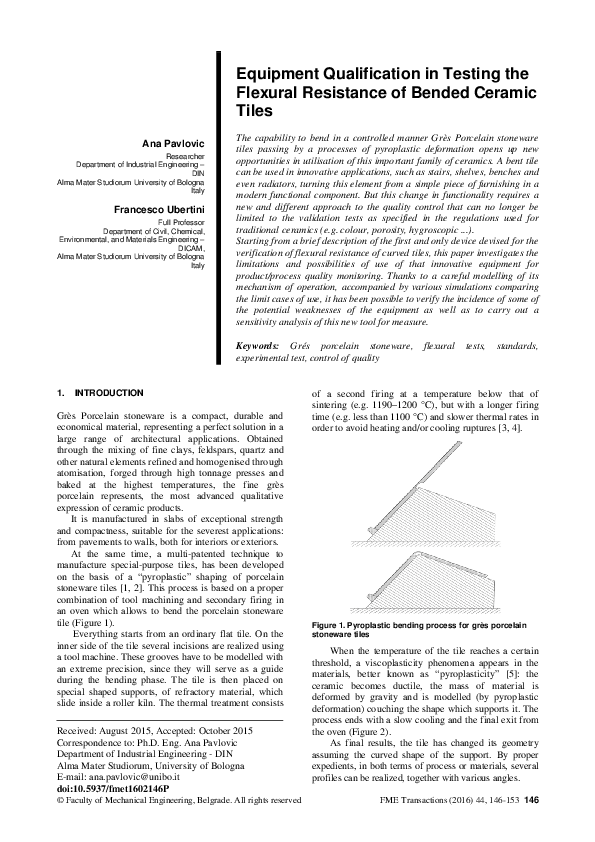(PDF) Equipment qualification in testing the flexural resistance of