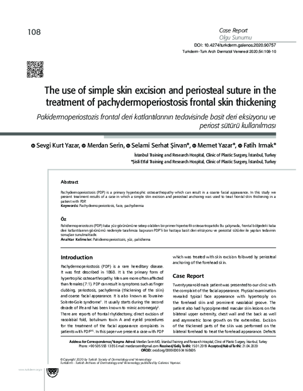 (PDF) The use of simple skin excision and periosteal suture in the ...