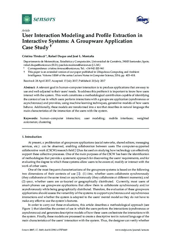 (PDF) User Interaction Modeling and Profile Extraction in Interactive ...