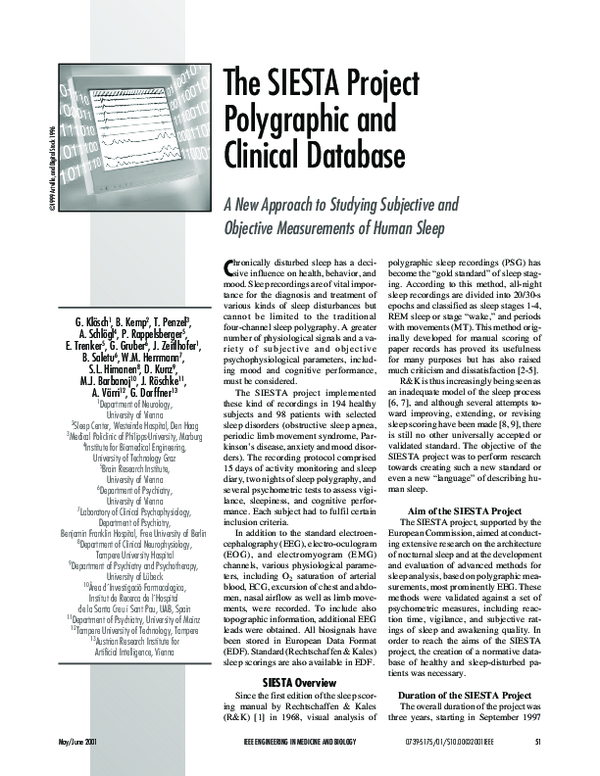 (PDF) The SIESTA project polygraphic and clinical database