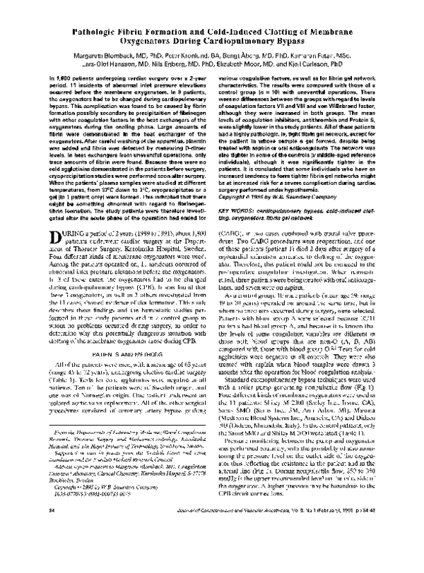 (PDF) Pathologic fibrin formation and cold-induced clotting of membrane ...