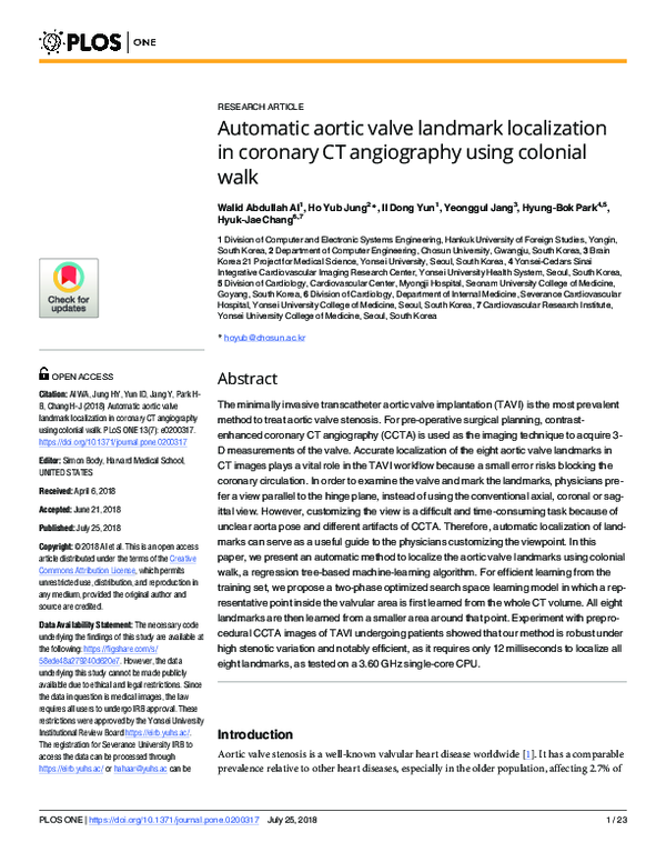 (PDF) Automatic aortic valve landmark localization in coronary CT ...