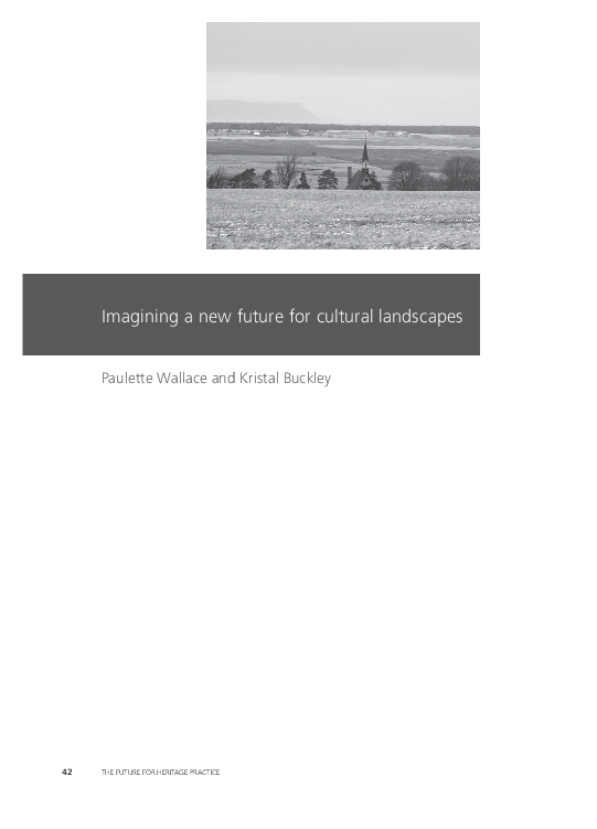 (PDF) Imagining a new future for cultural landscapes
