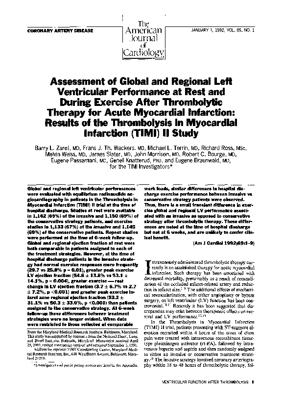 (PDF) Assessment of global and regional left ventricular performance at ...