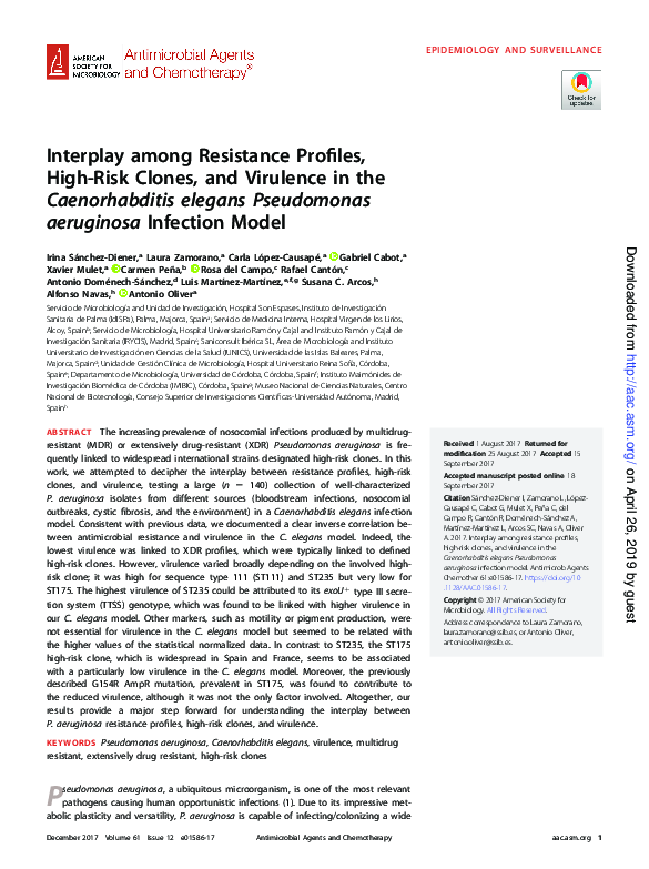 (PDF) Interplay among resistance profiles, high-risk clones and ...