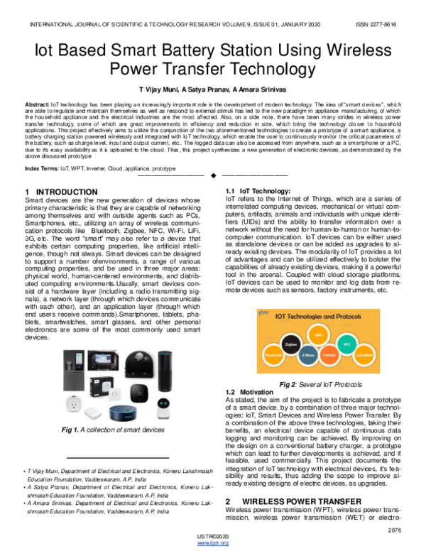(PDF) Iot Based Smart Battery Station Using Wireless Power Transfer ...