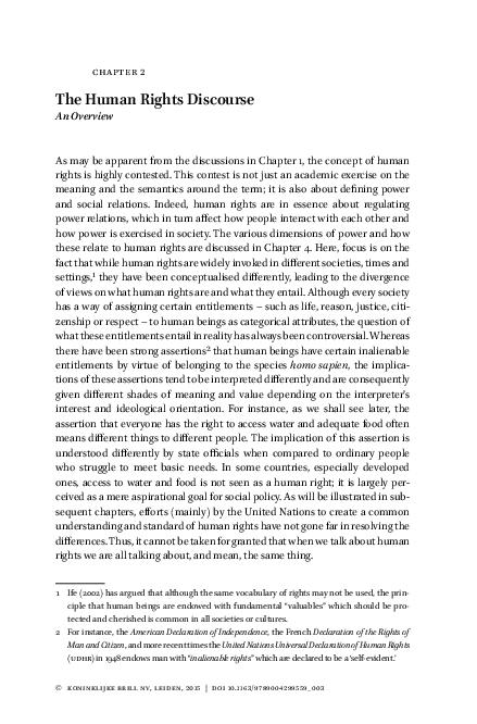 (PDF) Human rights discourse