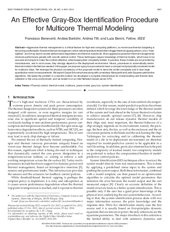(PDF) An Effective GrayBox Identification Procedure for Multicore