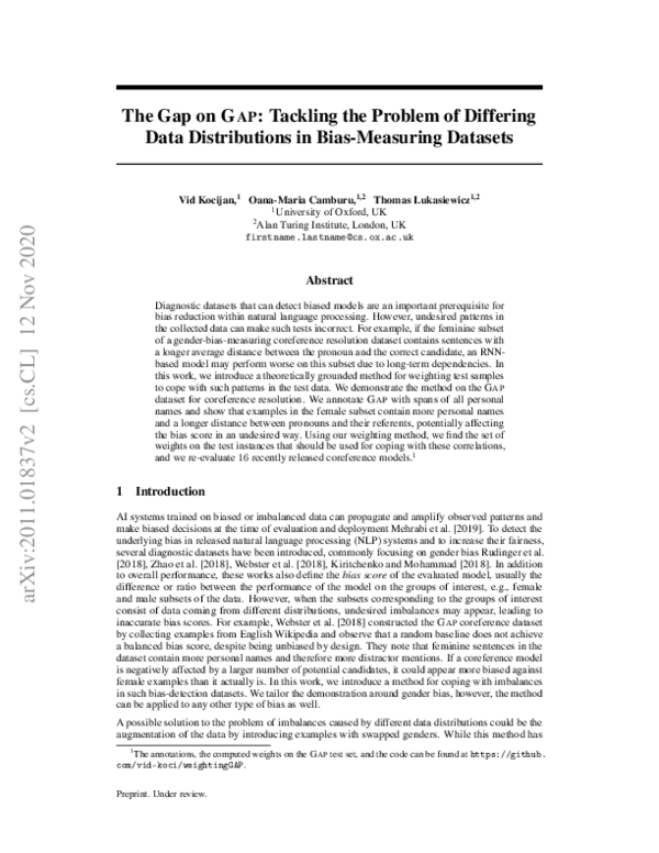 (PDF) The Gap on GAP: Tackling the Problem of Differing Data ...