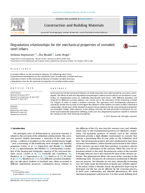 (PDF) Degradation relationships for the mechanical properties of ...