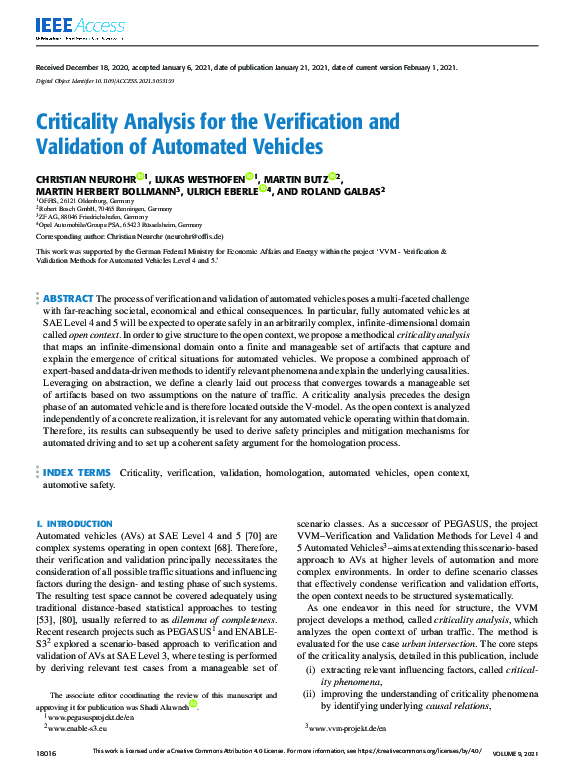 (PDF) Criticality Analysis for the Verification and Validation of ...