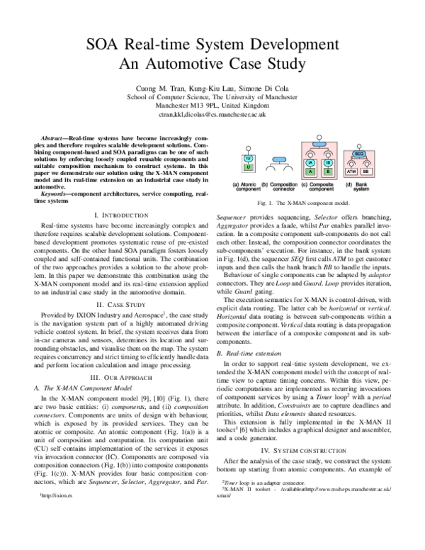 (PDF) SOA Real-time System Development An Automotive Case Study