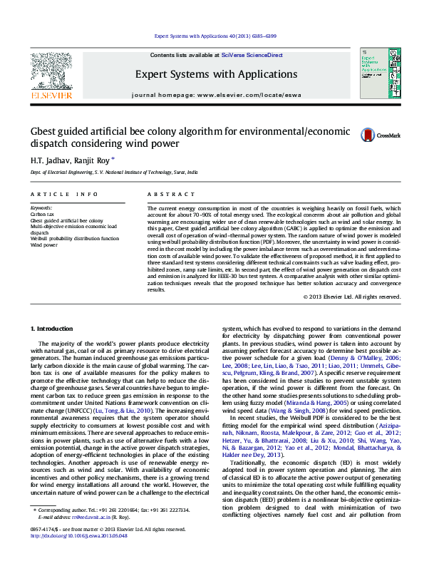 (PDF) Gbest-guided artificial bee colony algorithm for numerical ...