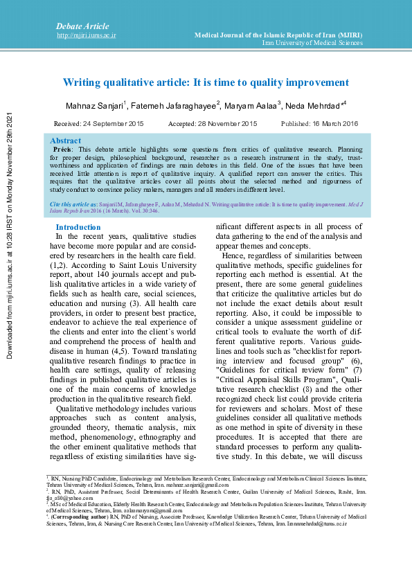QUALITATIVE PEER REVIEWED ARTICLES visual data 8