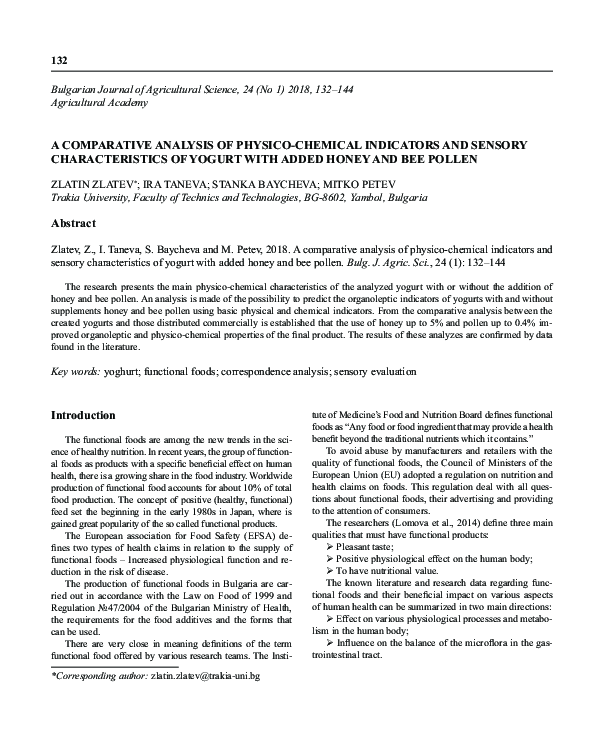 (PDF) A Comparative Analysis of Physico-Chemical Indicators and Sensory ...