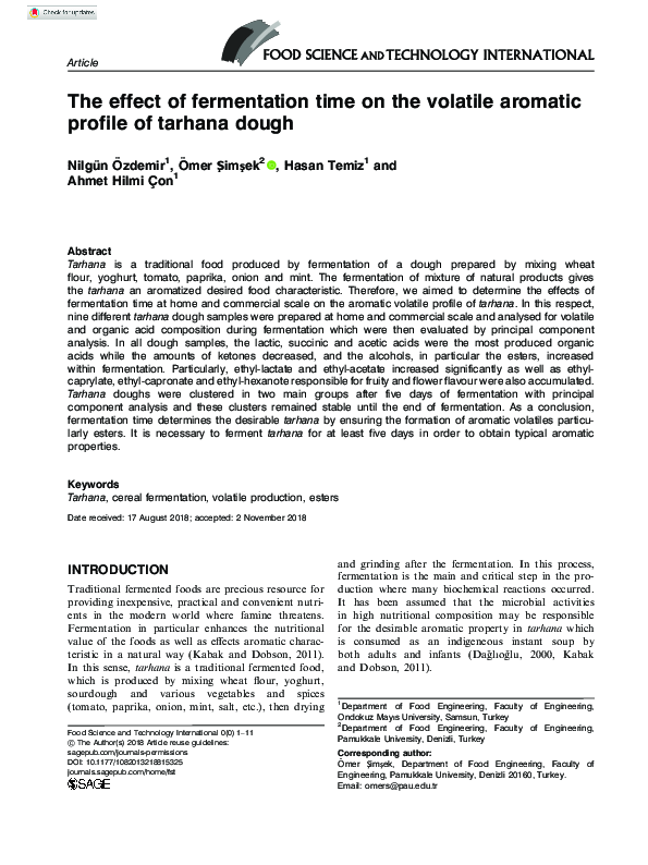 (PDF) The effect of fermentation time on the volatile aromatic profile ...