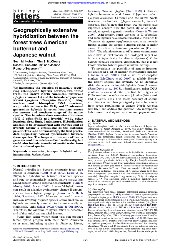 (PDF) Geographically extensive hybridization between the forest trees ...