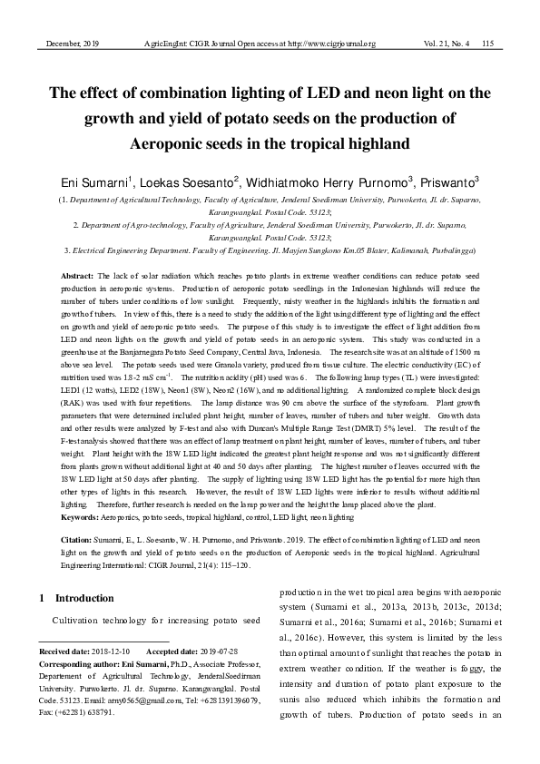 (PDF) The effect of combination lighting of LED and neon light on the ...