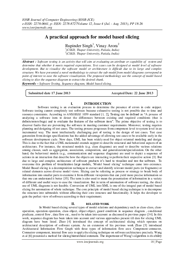 (PDF) A practical approach for model based slicing