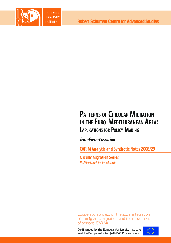 (PDF) Patterns of Circular Migration in the Euro-Mediterranean Area ...
