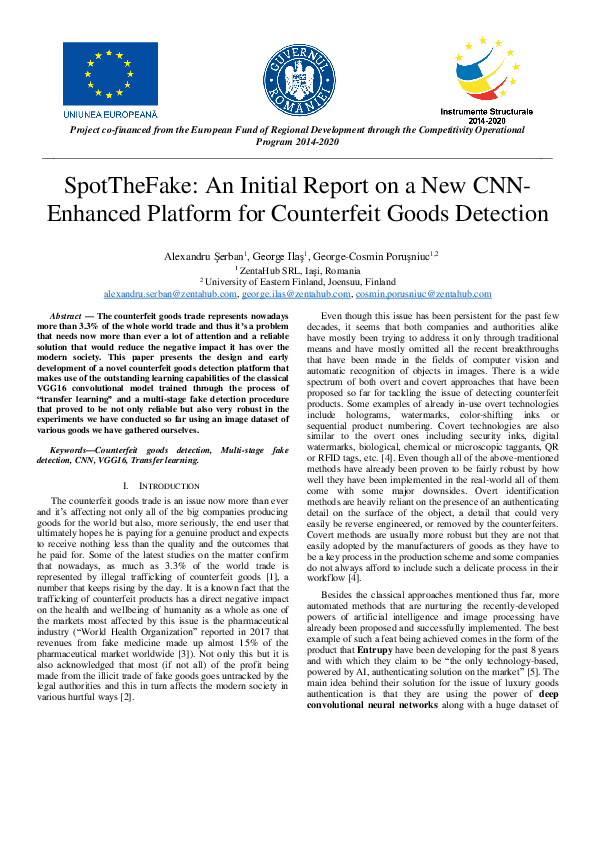 (PDF) SpotTheFake: An Initial Report on a New CNN-Enhanced Platform for ...