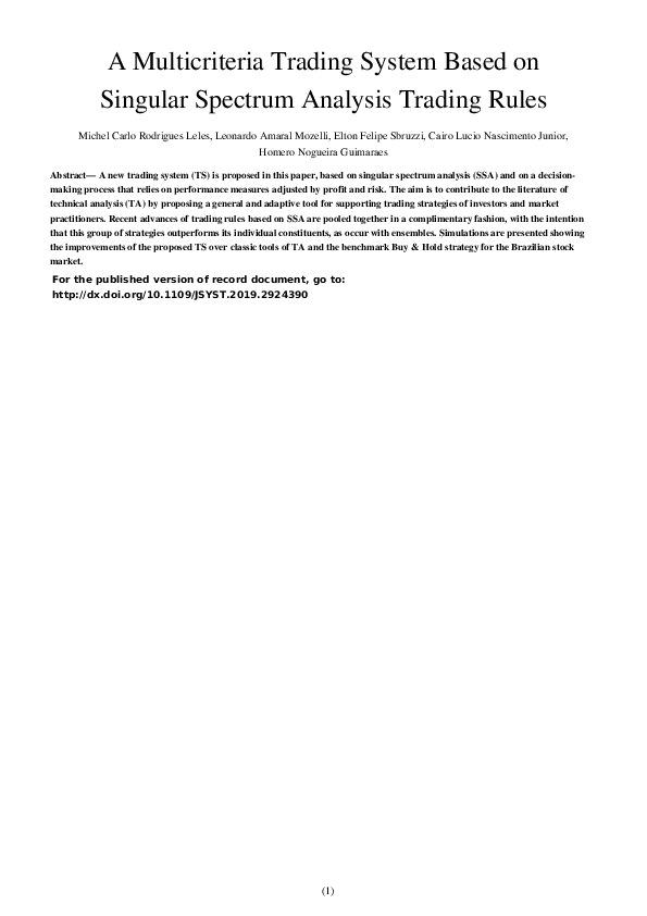 (PDF) A Multicriteria Trading System Based on Singular Spectrum ...