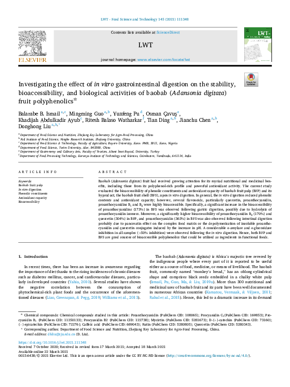(PDF) Investigating the effect of in vitro gastrointestinal digestion ...