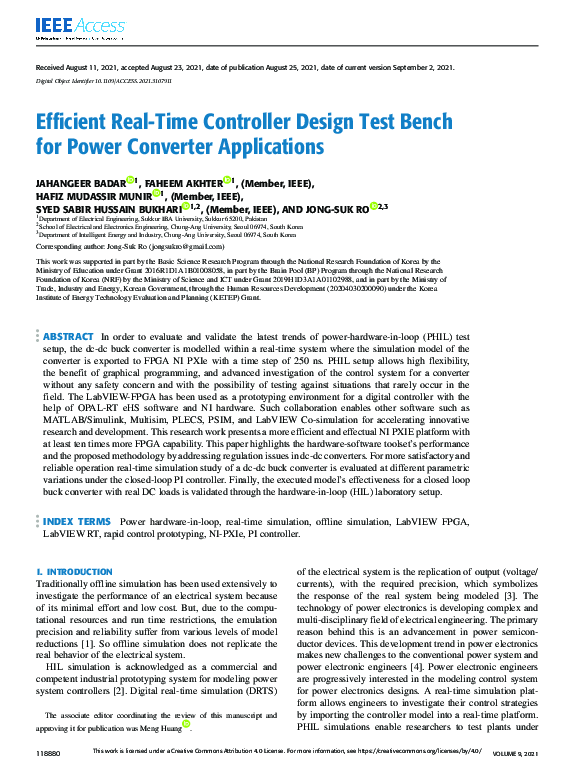 (PDF) Efficient Real-Time Controller Design Test Bench for Power ...