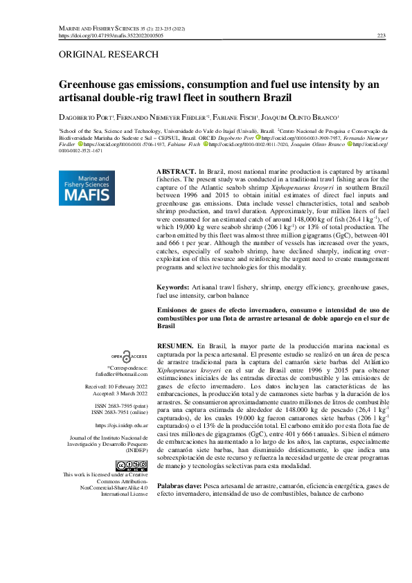 (PDF) Greenhouse gas emissions, consumption, and fuel use intensity by ...