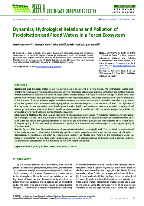 (PDF) Dynamics, Hydrological Relations and Pollution of Precipitation ...
