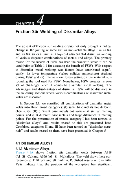 (PDF) Friction Stir Welding of Dissimilar Alloys and Materials