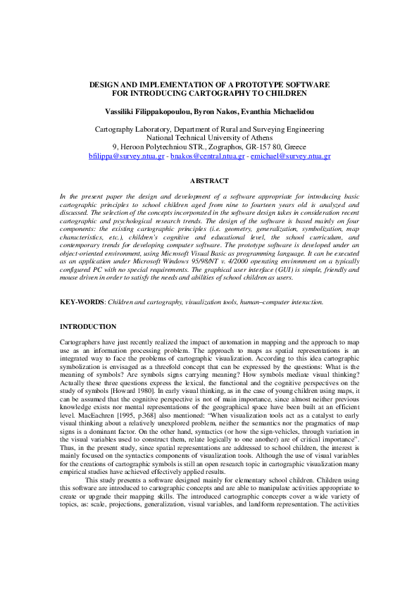 (PDF) Design and Implementation of a Prototype Software