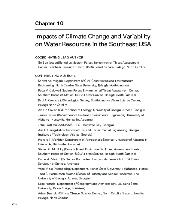 (PDF) Impacts of Climate Change and Variability on Water Resources in ...