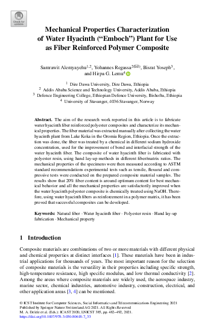 (PDF) Mechanical Properties Characterization of Water Hyacinth (“Emboch ...