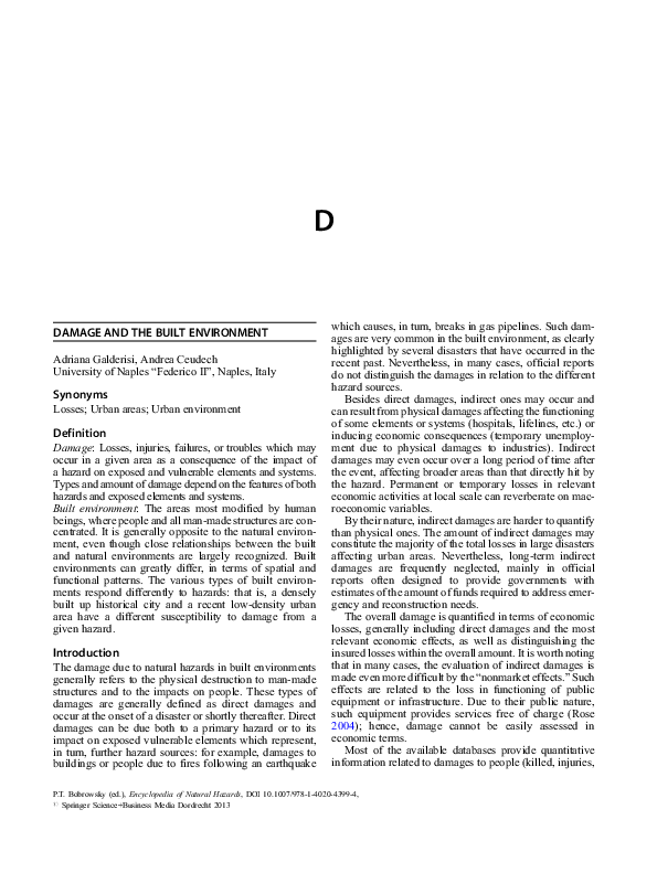 Pdf Disaster Risk Reduction