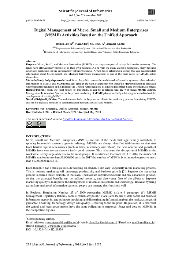 (PDF) Digital Management of Micro, Small and Medium Enterprises (MSME ...