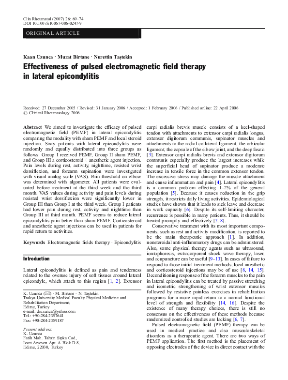 (PDF) Effectiveness of pulsed field therapy in lateral