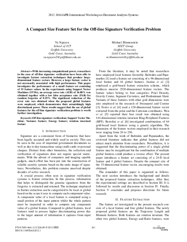 (PDF) A Compact Size Feature Set for the Off-Line Signature ...