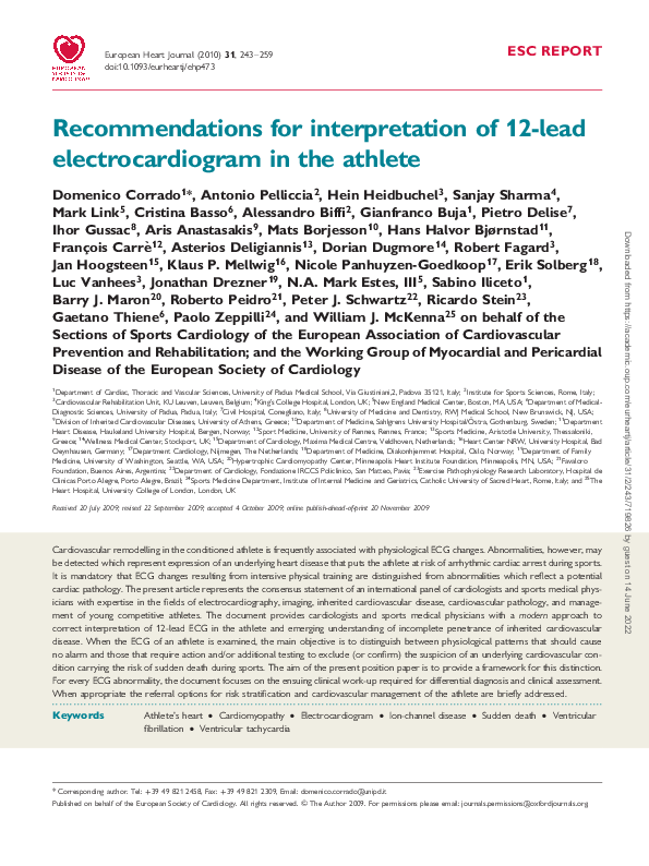 (PDF) Recommendations for interpretation of 12-lead electrocardiogram ...