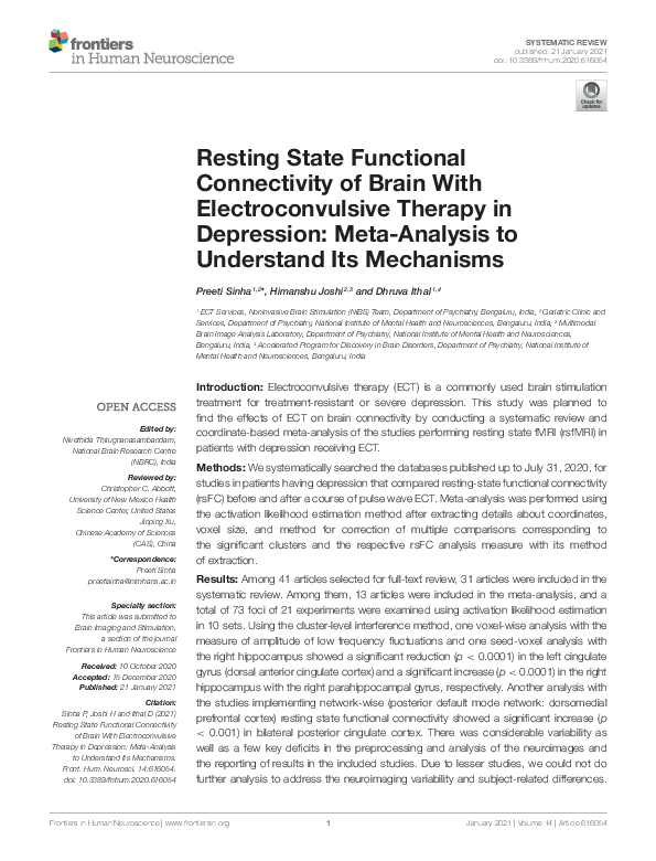 (PDF) Resting State Functional Connectivity of Brain With ...