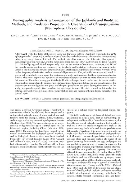 (PDF) Demographic Analysis, a Comparison of the Jackknife and Bootstrap ...