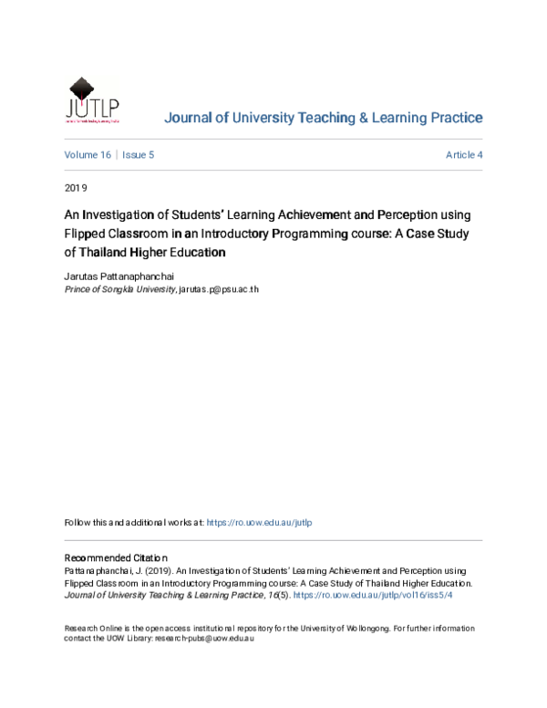 (PDF) An Investigation of Students' Learning Achievement and Perception ...
